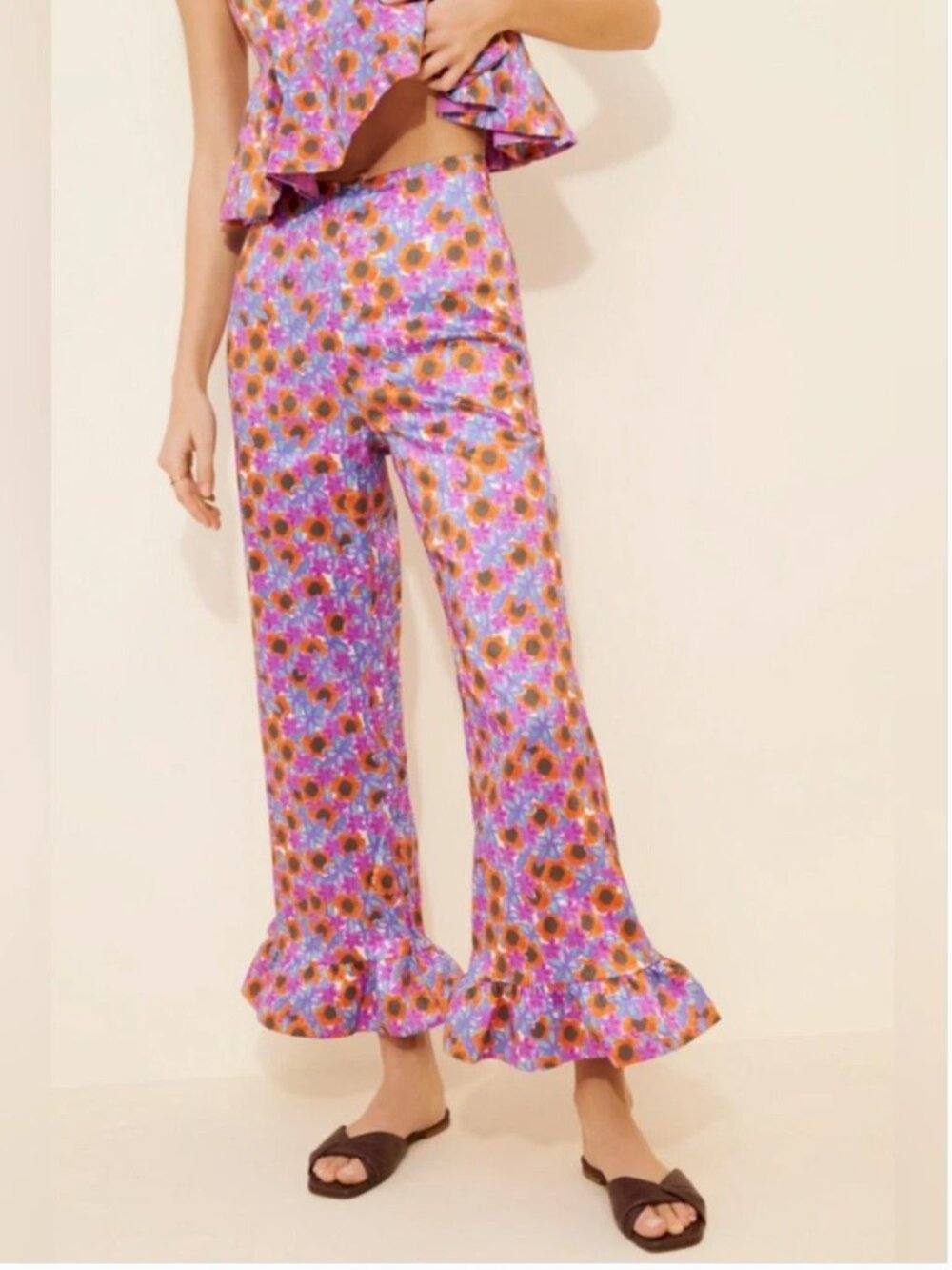 Anthropologie Celia B Floral Print Pants size S